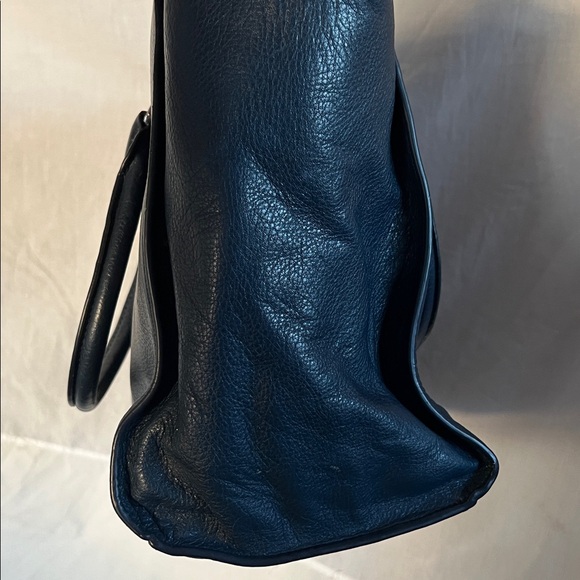 Michael Kors Dark Blue Leather Satchel - Picture 5 of 7